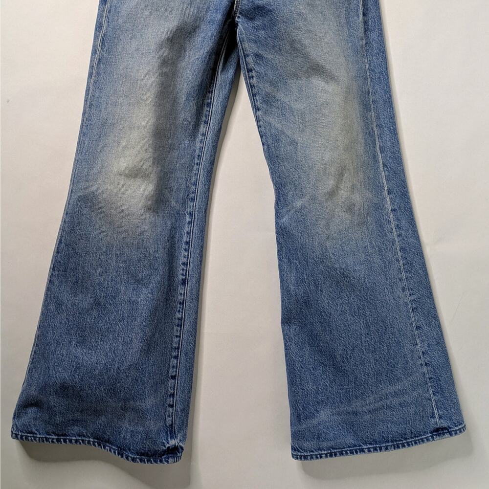 MOTHER Superior Tomcat Roller Jeans 26 Blue High Rise Wide Leg Button Fly Cotton - Picture 7 of 16
